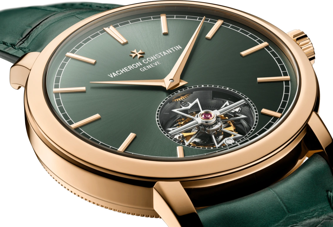 Vacheron Constantin,Traditionnelle 41mm,41mm,Pink Gold,Green,Automatic,Tourbillon,80hours,6000T,6000T/000R-B972