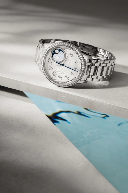 Vacheron Constantin,Égérie 37mm,37mm,Stainless Steel,Silver,Automatic,Moonphase,40hours,8005F,8005F/120A-B497
