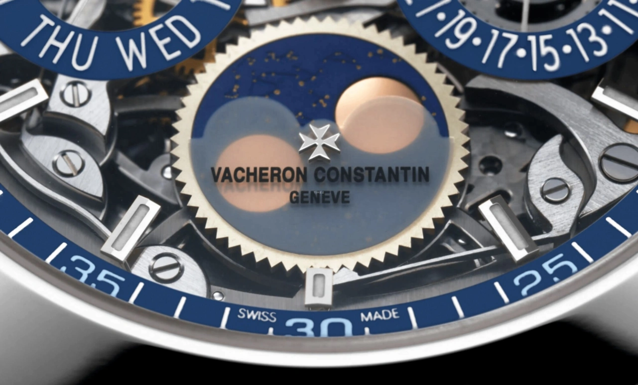Vacheron Constantin,Overseas 41.50mm,41.50mm,White Gold,Skeleton,Automatic,Moonphase,Perpetual Calendar,Leap Year,Month,40hours,In-house Caliber,4300V,4300V/120G-B946