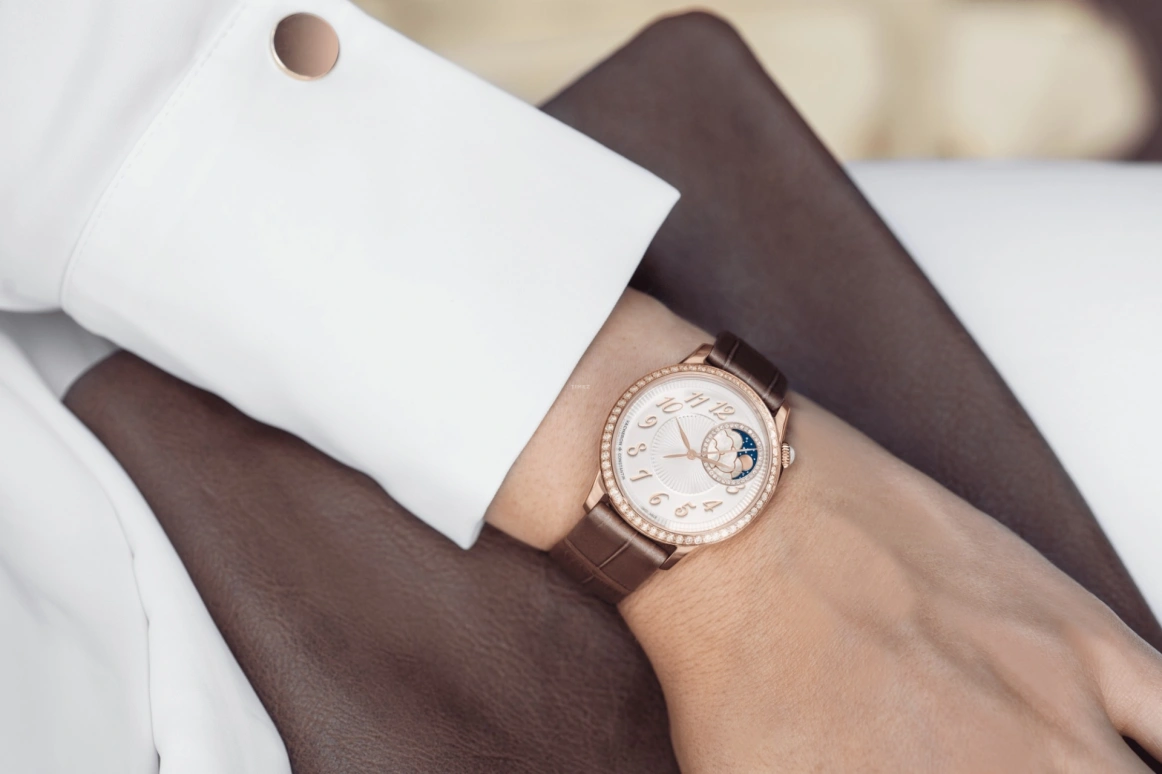 Vacheron Constantin,Égérie 37mm,37mm,Pink Gold,Silver,Automatic,Moonphase,40hours,8005F,8005F/000R-B498