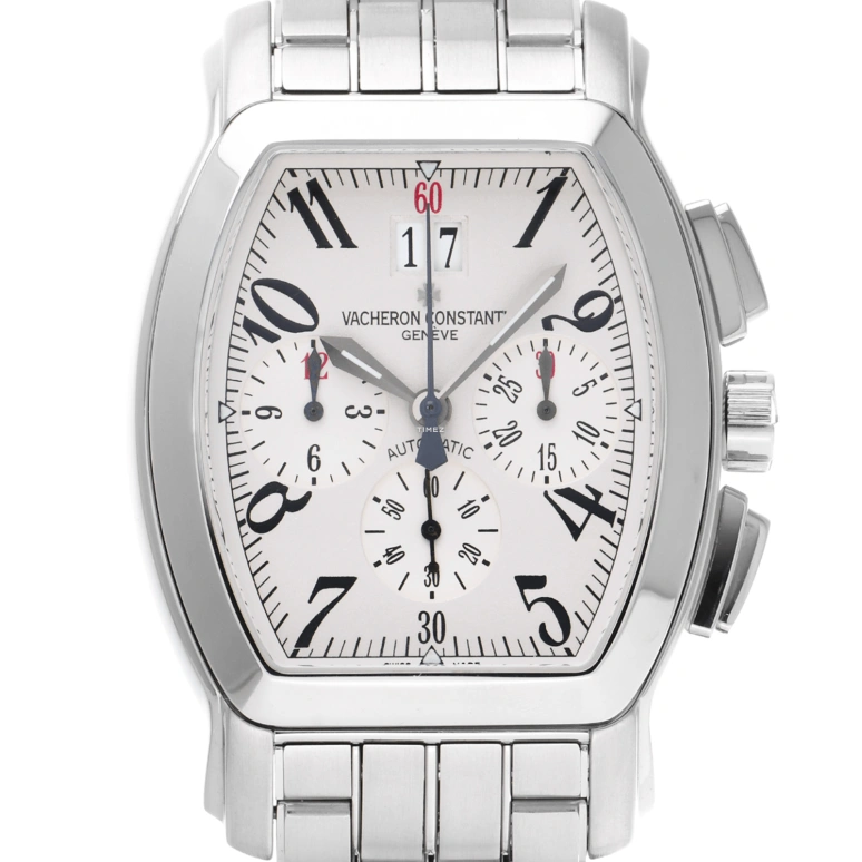 Vacheron Constantin,Malte 37x40mm,37x40mm,Stainless Steel,White,Automatic,Chronograph,Day,49145,49145/339A-8970