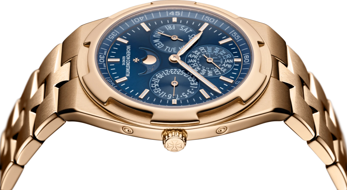Vacheron Constantin,Overseas 41.50mm,41.50mm,Pink Gold,Blue,Automatic,Moonphase,Perpetual Calendar,Leap Year,Month,40hours,In-house Caliber,4300V,4300V/120R-B509
