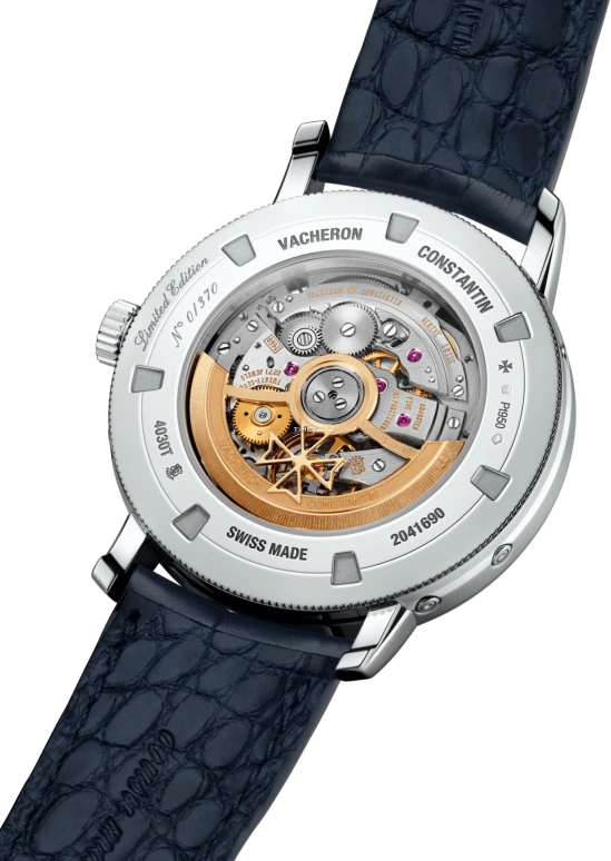 Vacheron Constantin,Traditionnelle 41mm,41mm,Platinum,Silver,See-through,Automatic,Moonphase,Perpetual Calendar,Month,Date,40hours,In-house Caliber,4030T,4030T/000P-H054