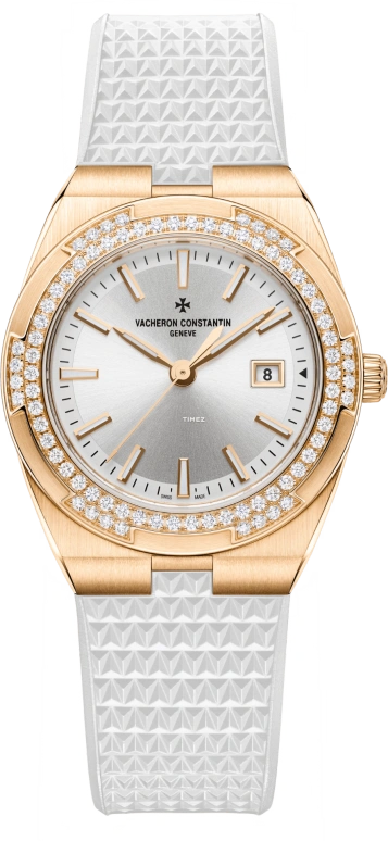 Vacheron Constantin,Overseas 33mm,33mm,Pink Gold,Silver,Quartz,Day,74hours,1225V,1225V/200R-H031