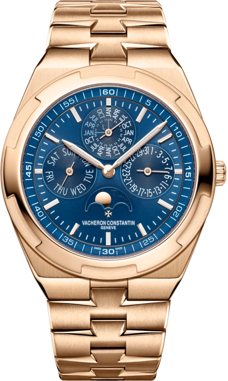 Vacheron Constantin,Overseas 41.50mm,41.50mm,Pink Gold,Blue,Automatic,Moonphase,Perpetual Calendar,Leap Year,Month,40hours,In-house Caliber,4300V,4300V/120R-B509