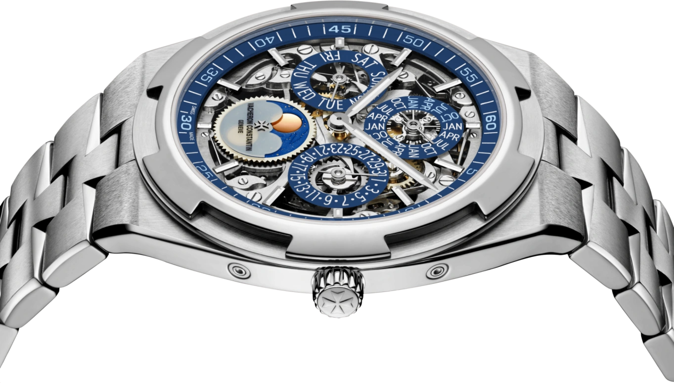 Vacheron Constantin,Overseas 41.50mm,41.50mm,White Gold,Skeleton,Automatic,Moonphase,Perpetual Calendar,Leap Year,Month,40hours,In-house Caliber,4300V,4300V/120G-B946