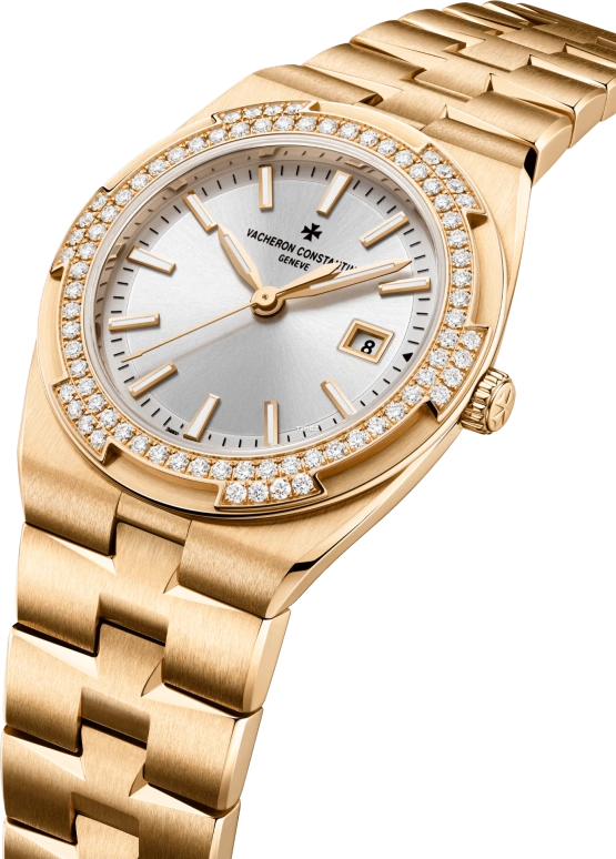 Vacheron Constantin,Overseas 33mm,33mm,Pink Gold,Silver,Quartz,Day,74hours,1225V,1225V/200R-H031