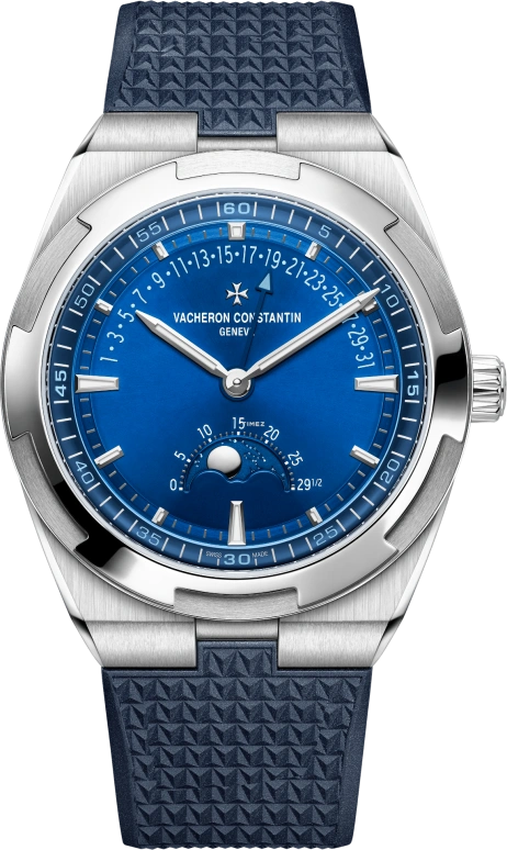 Vacheron Constantin,Overseas 41mm,41mm,Stainless Steel,Blue,Automatic,Moonphase,Day,Retrograde,4000V,4000V/210A-B911