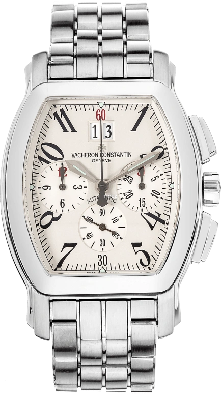 Vacheron Constantin,Malte 37x40mm,37x40mm,Stainless Steel,White,Automatic,Chronograph,Day,49145,49145/339A-8970