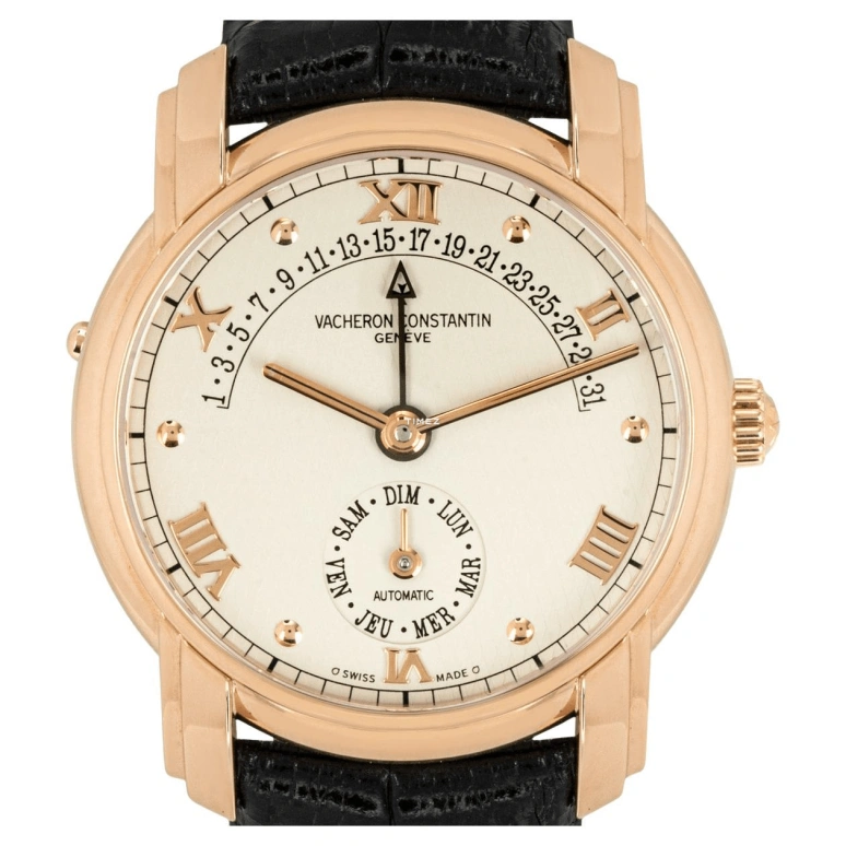 Vacheron Constantin,Patrimony 38mm,38mm,Rose Gold,White,Automatic,Date,Day,Retrograde,47245,47245/000R-8775