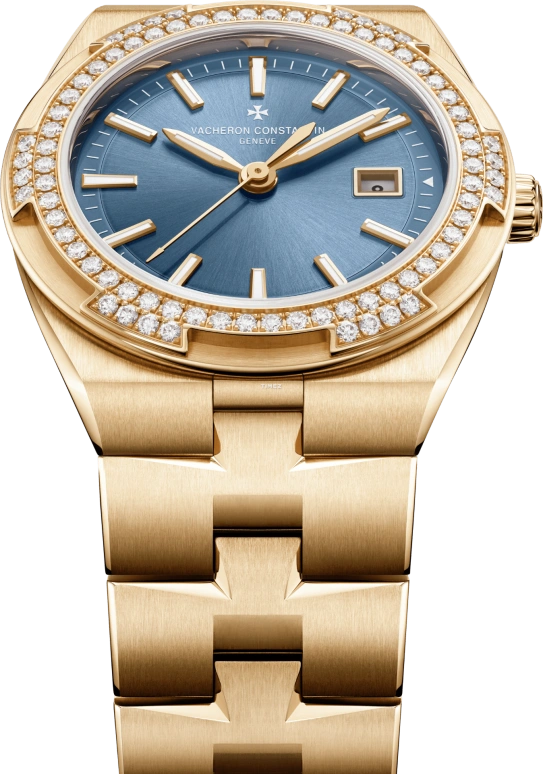 Vacheron Constantin,Overseas 33mm,33mm,Pink Gold,Blue,Quartz,Day,74hours,1225V,1225V/200R-H015