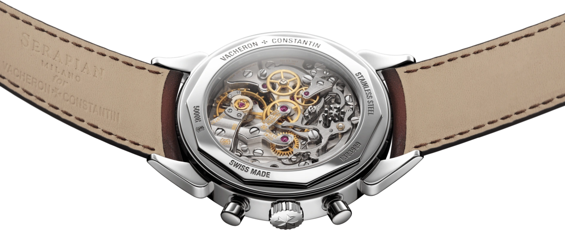 Vacheron Constantin,Historiques 38.50mm,38.50mm,Stainless Steel,Silver,Handwound,Chronograph,Column Wheel,5000H,5000H/000A-B582