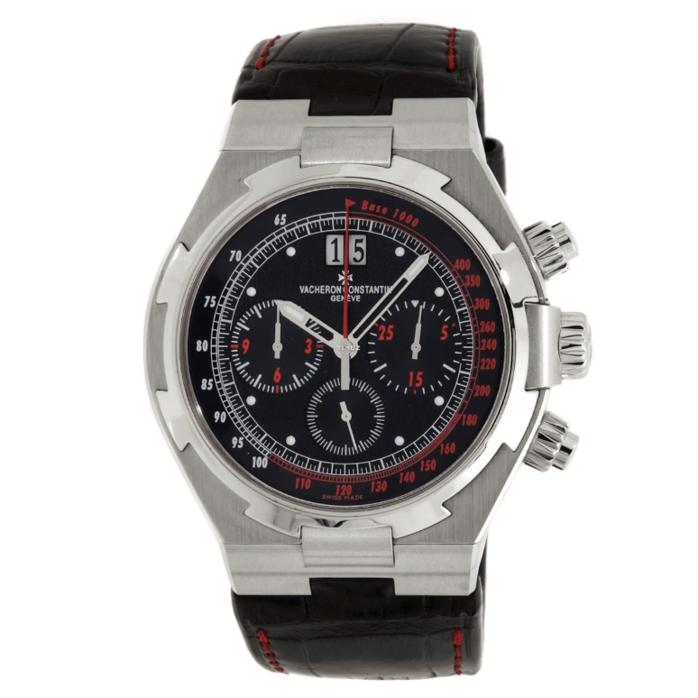 Vacheron Constantin,Overseas 42mm,42mm,Stainless Steel,Black,Automatic,Chronograph,Day,49150,49150/000A-9337