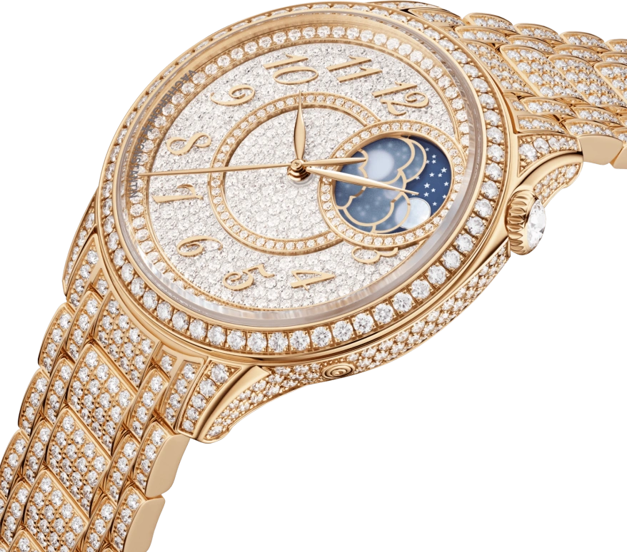 Vacheron Constantin,Égérie 37mm,37mm,Pink Gold,Red Gold,Gold,Automatic,Moonphase,40hours,8016F,8016F/127R-B977