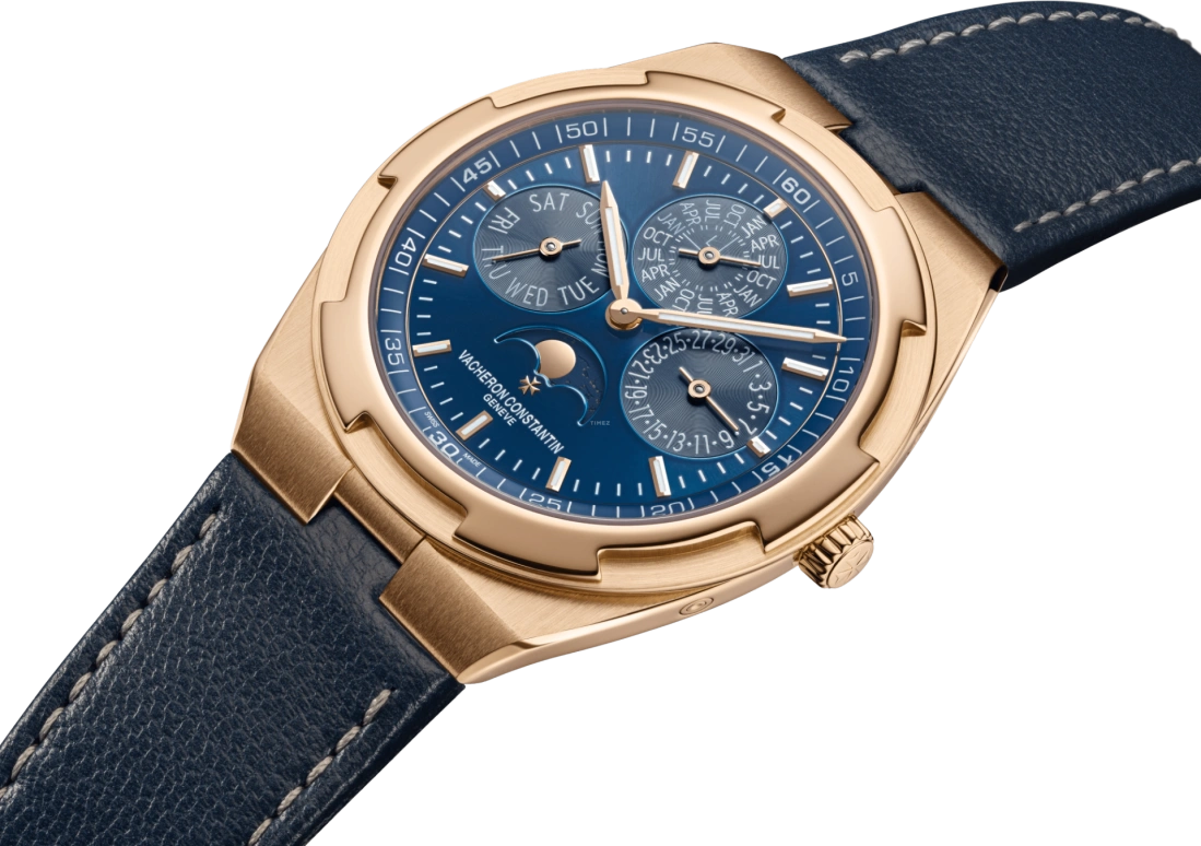 Vacheron Constantin,Overseas 41.50mm,41.50mm,Pink Gold,Blue,Automatic,Moonphase,Perpetual Calendar,Leap Year,Month,40hours,In-house Caliber,4300V,4300V/000R-B509