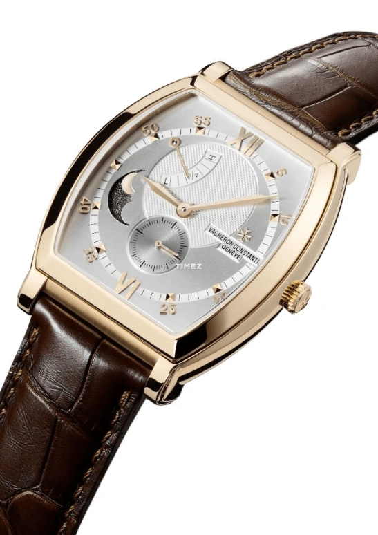 Vacheron Constantin,Malte 39x49mm,39x49mm,Rose Gold,Silver,Grey,Handwound,Moonphase,Power Reserve Indicator,83080,83080/000R-9407