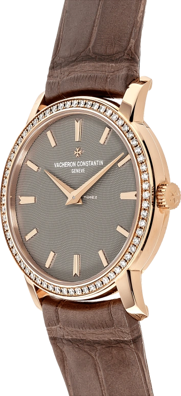 Vacheron Constantin,Traditionnelle 30mm,30mm,Rose Gold,Coffee,Quartz,In-house Caliber,Sapphire,Crystal Glass,25558,25558/000R-9759
