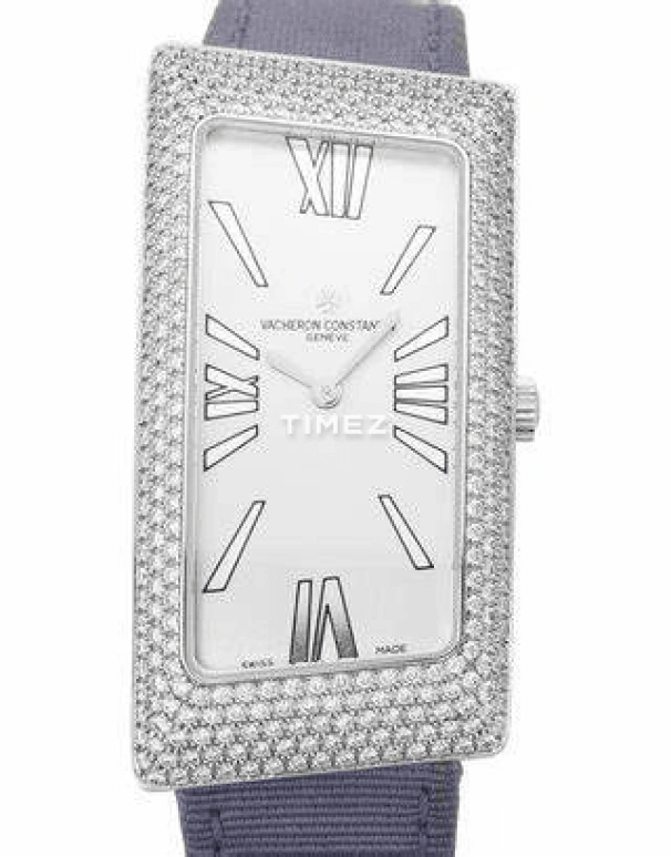 Vacheron Constantin,1972 22.80x46.50mm,22.80x46.50mm,White Gold,White,Quartz,In-house Caliber,Sapphire,Crystal Glass,25510,25510/000G-9119