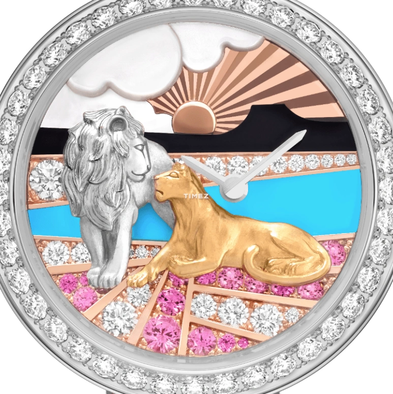 Van Cleef & Arpels,Extraordinary Dials™ 33mm,33mm,White Gold,Multi-Color,Handwound,Sapphire,Crystal Glass,Round,VCARPBJW00