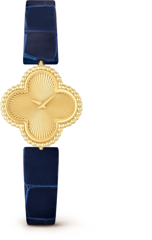 Van Cleef & Arpels,Alhambra® 22.70x22.70mm,22.70x22.70mm,Yellow Gold,Gold,Quartz,Sapphire,VCARO8WT00