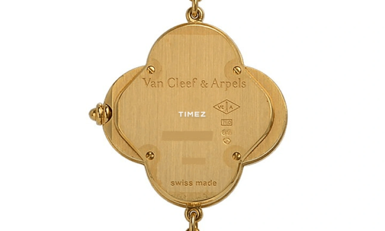 Van Cleef & Arpels,Alhambra® 26x26mm,26x26mm,Yellow Gold,Black,Quartz,Sapphire,Crystal Glass,Other,VCARO40R00