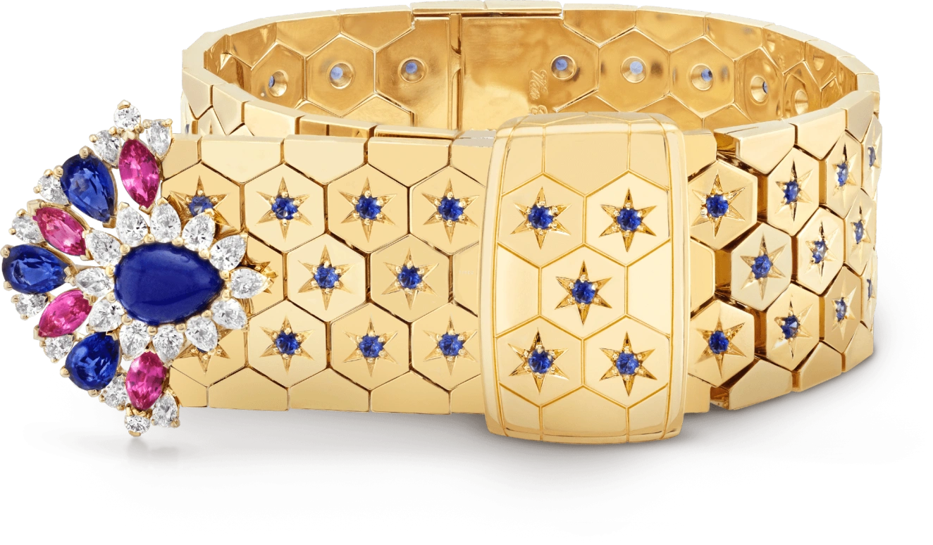 Van Cleef & Arpels,High Jewelry 159mm,159mm,Sapphire,Yellow Gold,White,Pink Red,Blue,Red,Lapis Lazuli,Sapphire,VCARO8X700