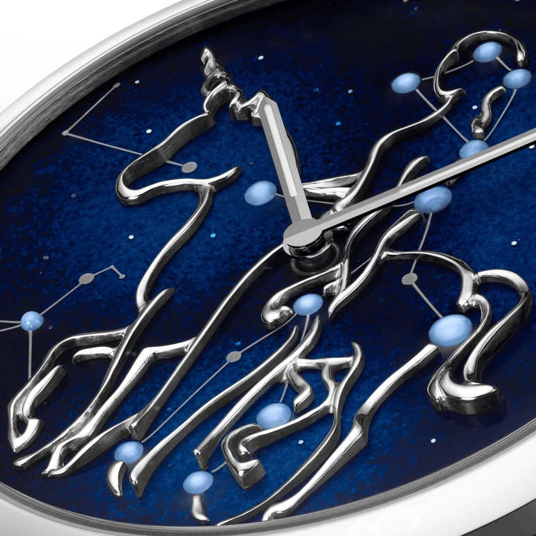 Van Cleef & Arpels,Poetic Complications® 42mm,42mm,White Gold,Transparent,Blue,Sapphire,Crystal Glass,Enamel,VCARO8TK00