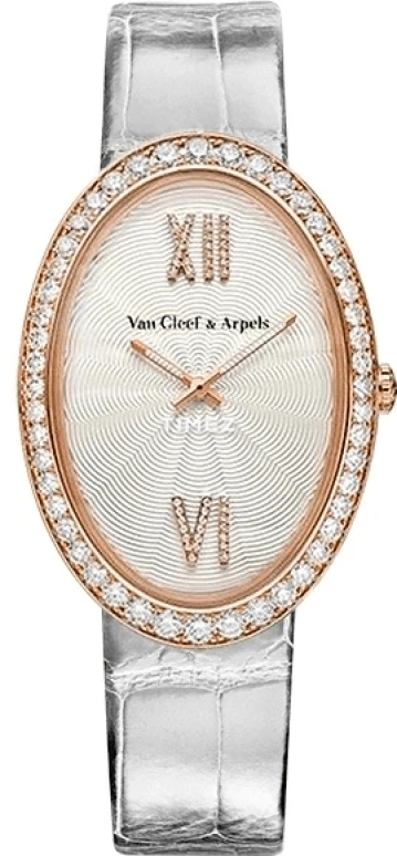 Van Cleef & Arpels,Lady Arpels ,Rose Gold,White,Quartz,Sapphire,Crystal Glass,Oval,VCARN9VD00