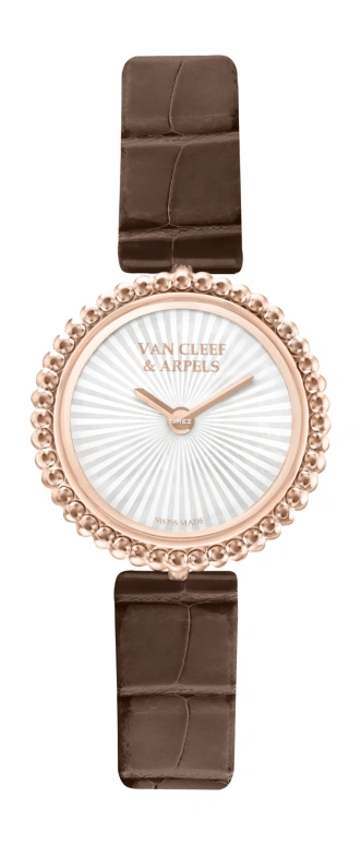 Van Cleef & Arpels,Perlée™ 23mm,23mm,Rose Gold,White,Quartz,Sapphire,Round,VCARPBMM00
