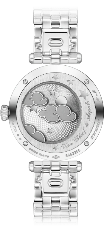 Van Cleef & Arpels,Poetic Complications® 38mm,38mm,White Gold,Rose,White,Automatic,36hours,Sapphire,Crystal Glass,VCARPBIV00