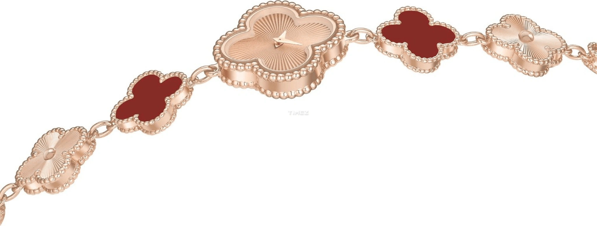 Van Cleef & Arpels,Alhambra® 23mm,23mm,Rose Gold,Quartz,Sapphire,Crystal Glass,VCARPBLY00