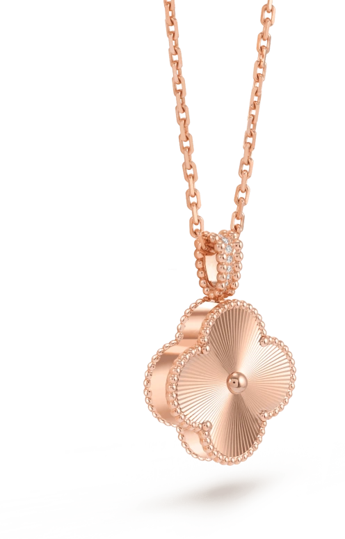 Van Cleef & Arpels,Alhambra® 28mm,28mm,Rose Gold,White,Mother of Pearl,VCARO8ZW00