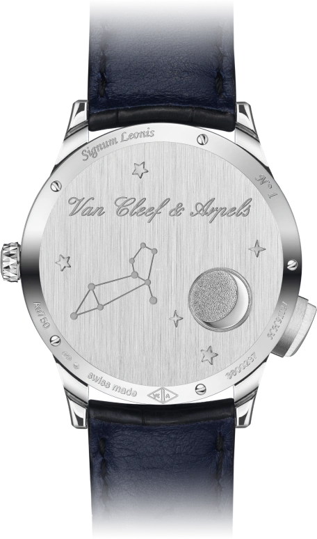 Van Cleef & Arpels,Poetic Complications® 42mm,42mm,White Gold,Transparent,Blue,Sapphire,Crystal Glass,Enamel,VCARO8TE00