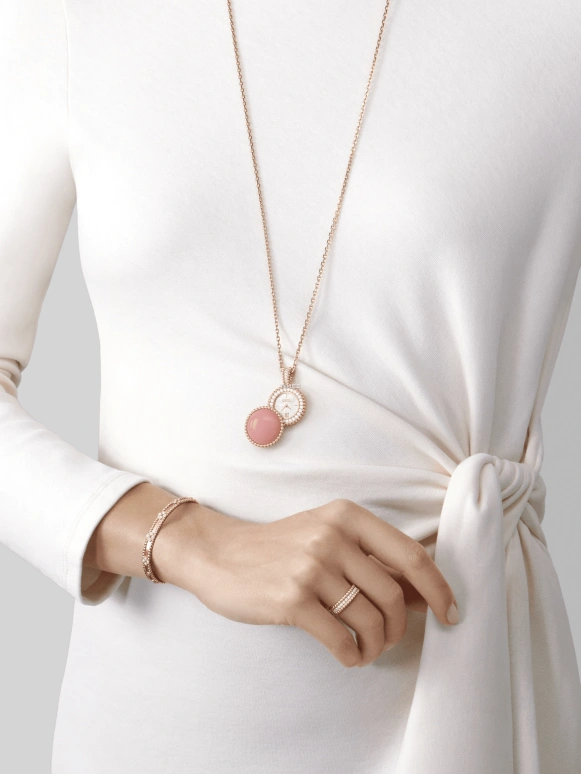 Van Cleef & Arpels,Perlée™ 25mm,25mm,Rose Gold,White,Quartz,Sapphire,Round,VCARPBN100