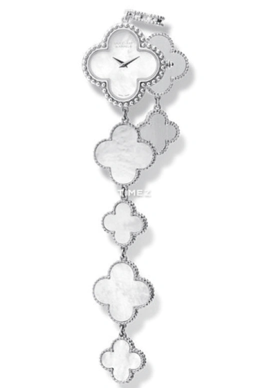 Van Cleef & Arpels,Alhambra® 29.30mm,29.30mm,White Gold,White,Quartz,Sapphire,Crystal Glass,Other,VCARD67700
