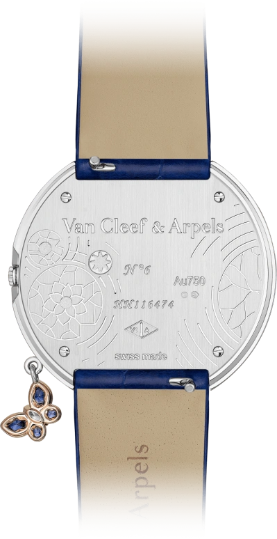 Van Cleef & Arpels,Extraordinary Dials™ 38mm,38mm,White Gold,Rose,White,Black,Multi-Color,Quartz,Sapphire,Crystal Glass,Round,VCARPBKY00