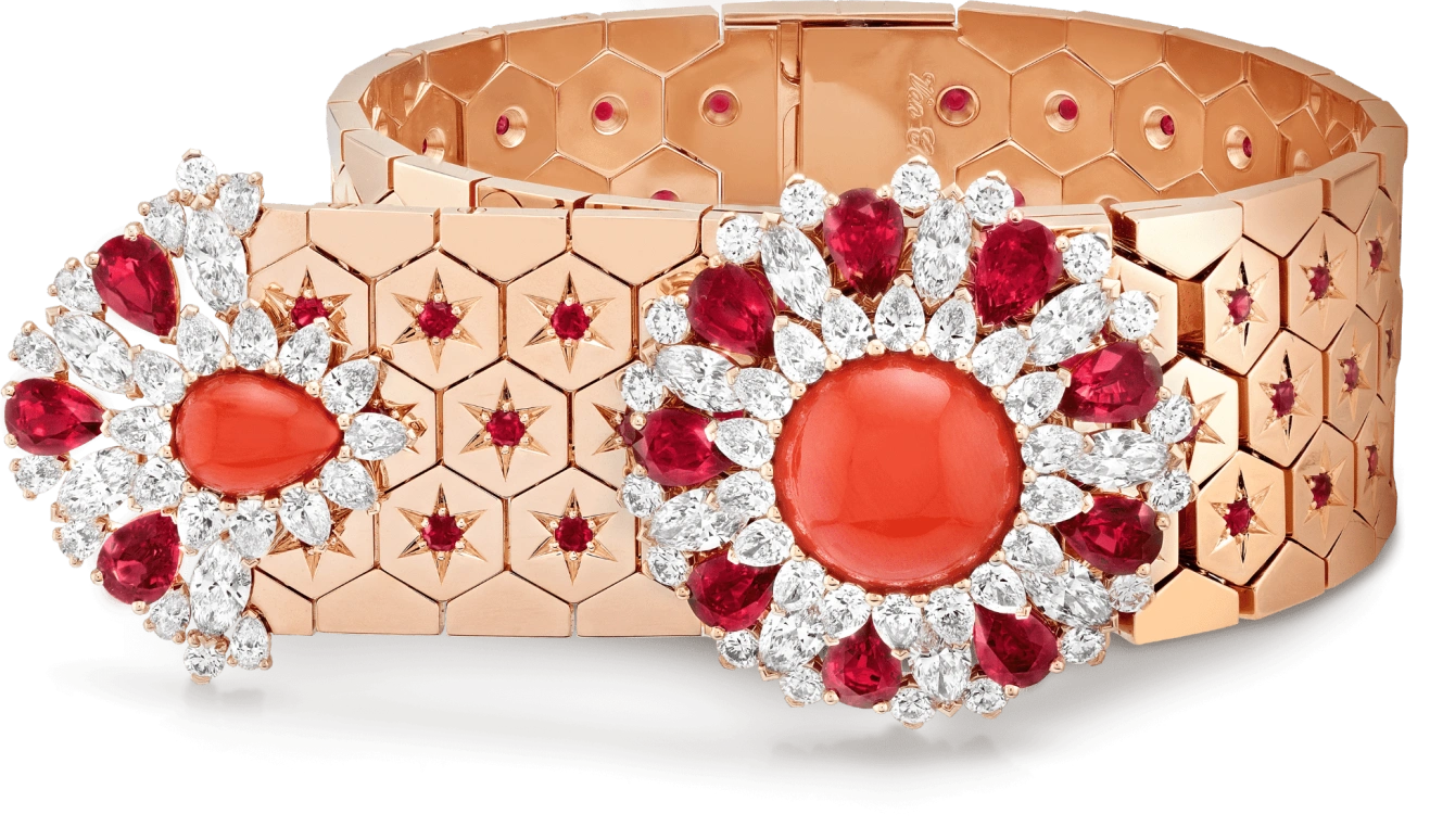 Van Cleef & Arpels,High Jewelry 159mm,159mm,Rose Gold,White,Sapphire,Crystal Glass,VCARO8X800