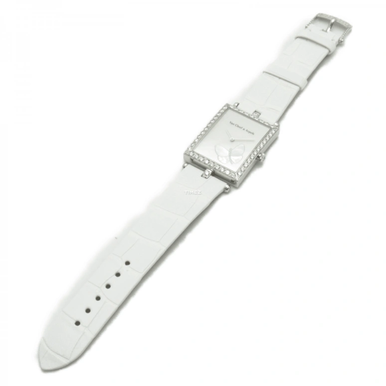Van Cleef & Arpels,Lady Arpels 27x34mm,27x34mm,White Gold,White,Quartz,Sapphire,Crystal Glass,Rectangular,VCARF51000