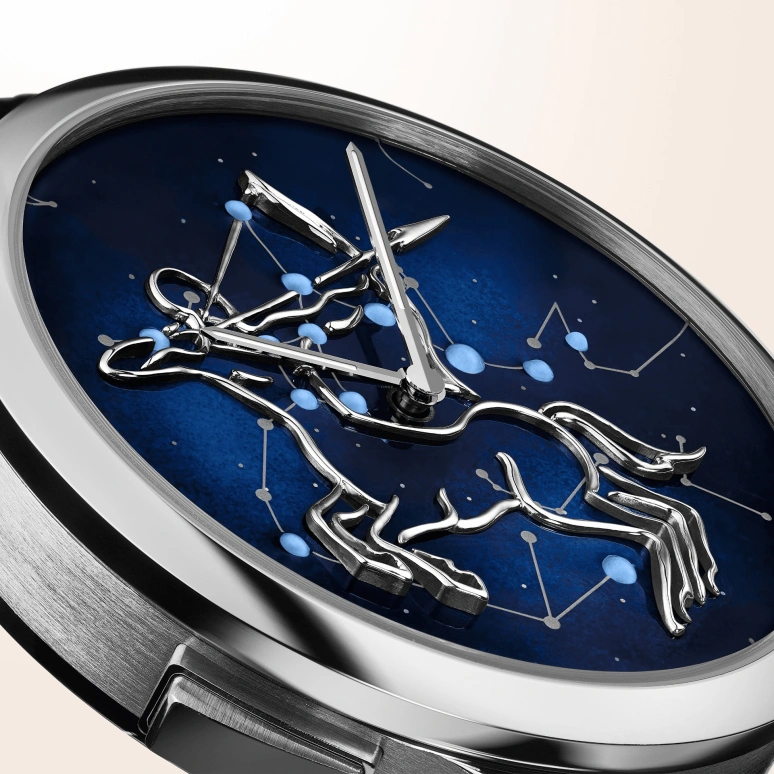 Van Cleef & Arpels,Poetic Complications® 42mm,42mm,White Gold,Transparent,Blue,Sapphire,Crystal Glass,Enamel,VCARO8TG00