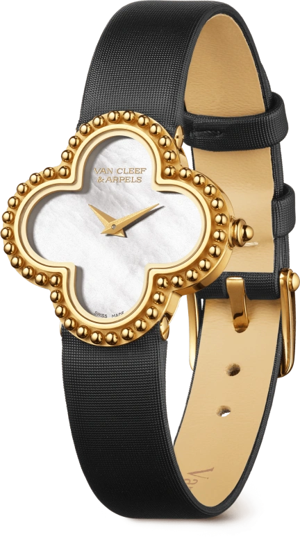 Van Cleef & Arpels,Alhambra® 26x26mm,26x26mm,Yellow Gold,White,Quartz,Sapphire,Crystal Glass,Gold,VCARD22000