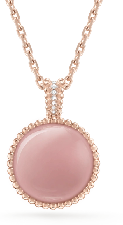 Van Cleef & Arpels,Perlée™ 25mm,25mm,Rose Gold,White,Quartz,Sapphire,Round,VCARPBN100