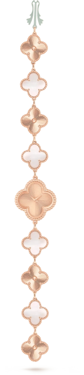 Van Cleef & Arpels,Alhambra® 23mm,23mm,Rose Gold,Quartz,Sapphire,Crystal Glass,VCARO90100