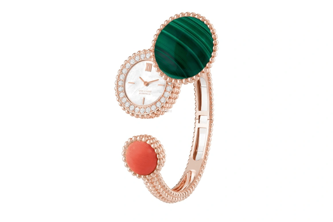 Van Cleef & Arpels,Perlée™ 25mm,25mm,Rose Gold,White,Quartz,Sapphire,VCARO8WJ00