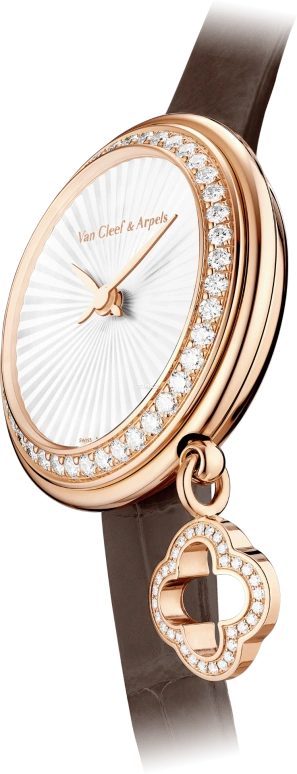 Van Cleef & Arpels,Charms 27mm,27mm,Rose Gold,White,Quartz,Round,VCARO8ZR00