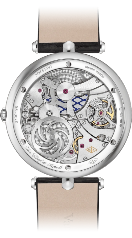 Van Cleef & Arpels,Pierre Arpels 42mm,42mm,White Gold,White,Automatic,Sapphire,Crystal Glass,Round,VCARO4II00
