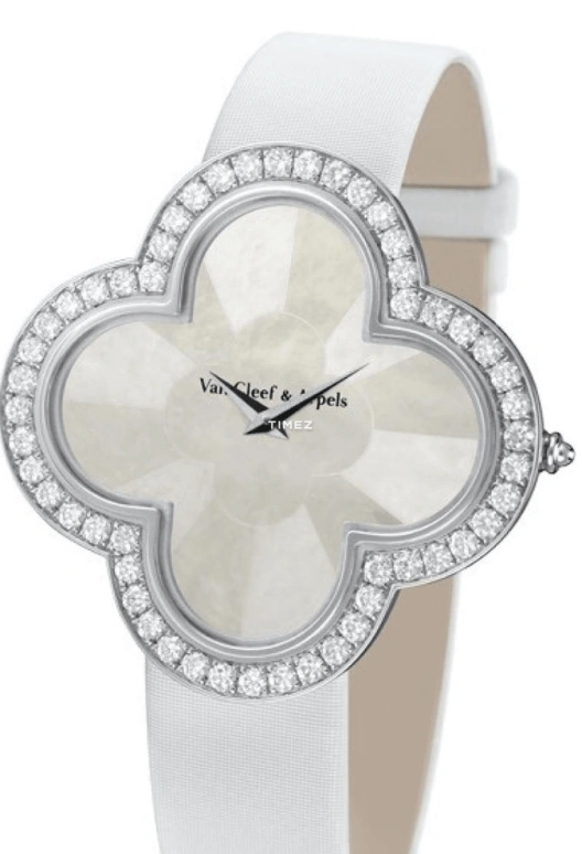 Van Cleef & Arpels,Alhambra® 40x40mm,40x40mm,White Gold,White,Quartz,Sapphire,Crystal Glass,Other,VCARO30000