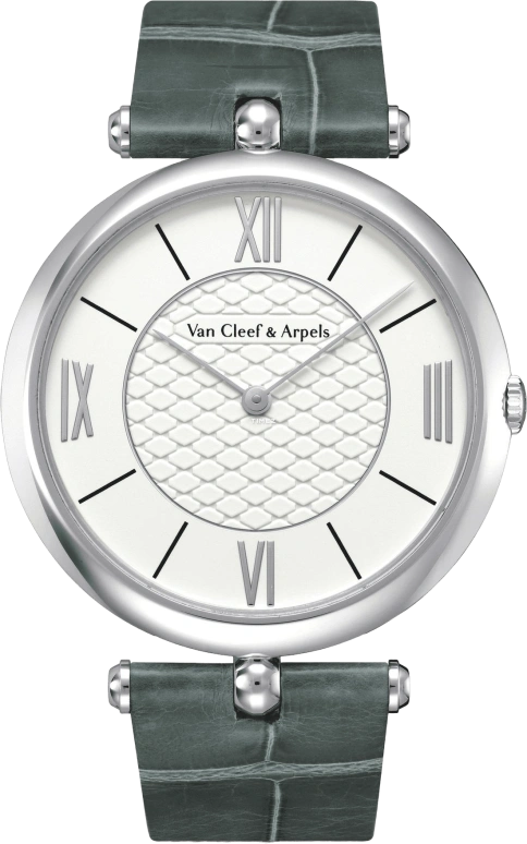 Van Cleef & Arpels,Pierre Arpels 42mm,42mm,White Gold,White,Handwound,60hours,Sapphire,Crystal Glass,VCARO3GM00