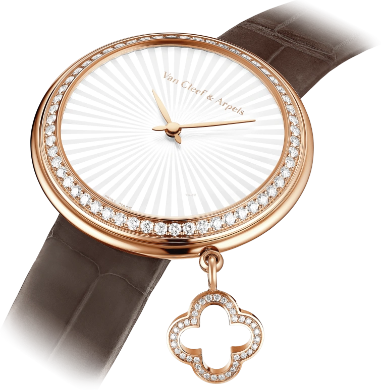 Van Cleef & Arpels,Charms 35mm,35mm,Rose Gold,White,Quartz,Round,VCARO8ZU00