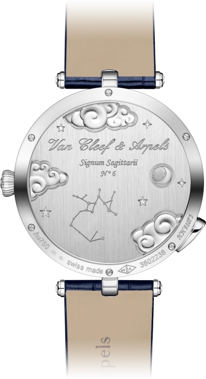 Van Cleef & Arpels,Poetic Complications® 38mm,38mm,White Gold,Rose,Transparent,Yellow,Orange,Blue,Automatic,36hours,Sapphire,Crystal Glass,VCARO8TS00