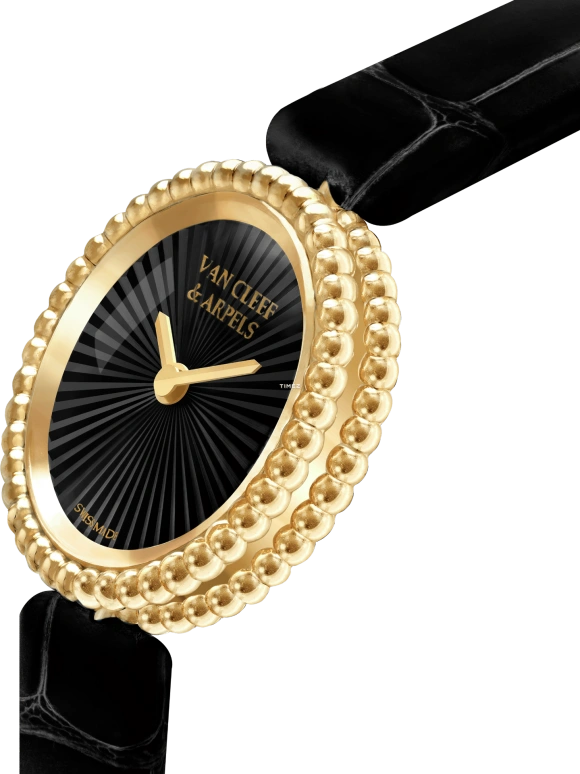 Van Cleef & Arpels,Perlée™ 23mm,23mm,Yellow Gold,Black,Quartz,Round,Gold,VCARPBNY00